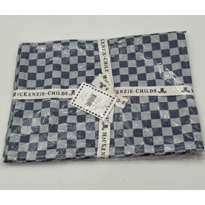 MacKenzie-Childs Indigo Check Placemats – Set of 4 – 100% Cotton – NEW